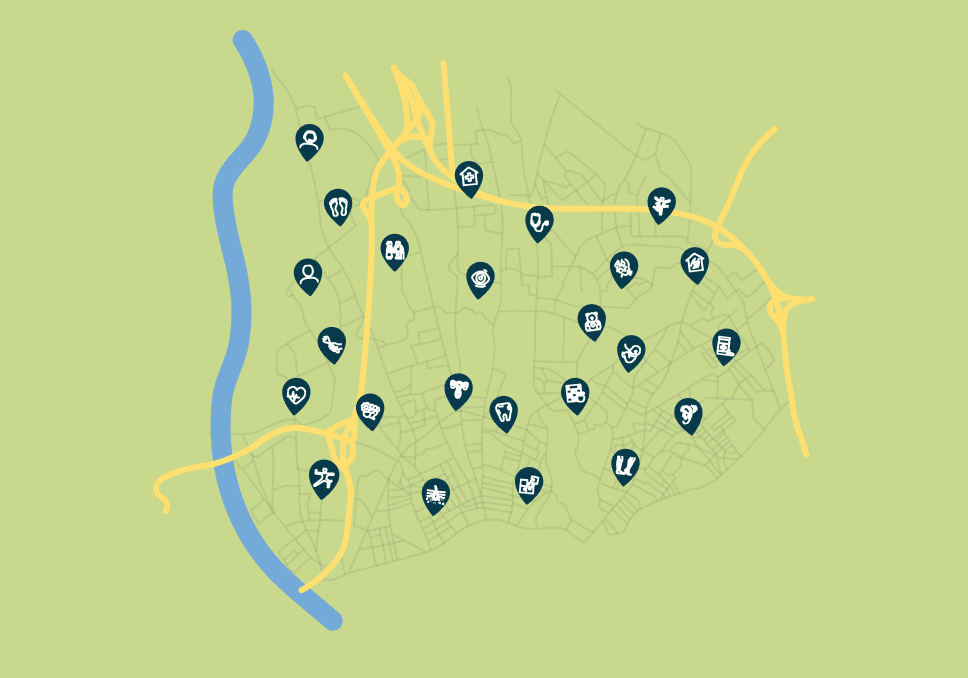 Nous pouvons voir sur l'image, une illustration de point d'intérêts positionné sur la carte de Toulouse.