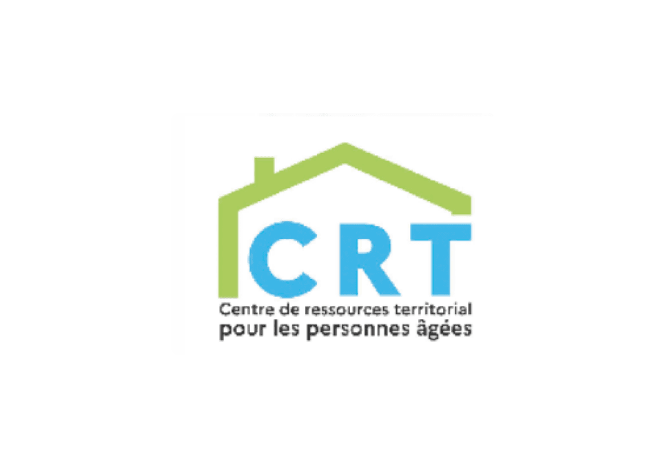 Sur l'image, nous pouvons voir le logo du centre de ressources avec écrit : "CRT - Centre de ressources territorial pour les personnes âgées".