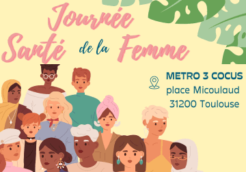Affiche qui met en en scène l'évènement de la Journée Santé de la Femme.
