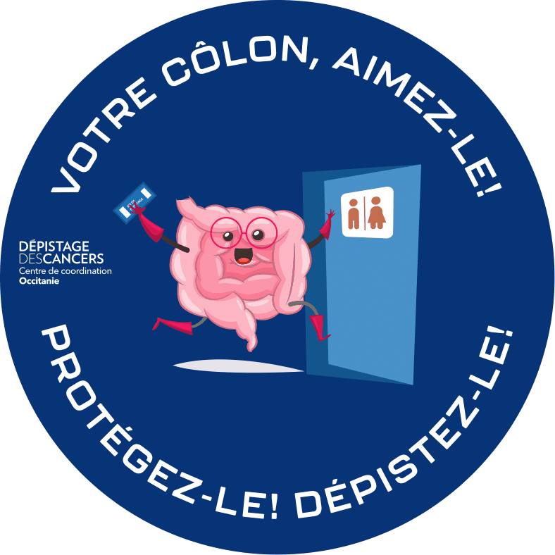 Illustration d'un intestin pour parler du cancer colorectal et de l'importance d'aller se faire dépister.